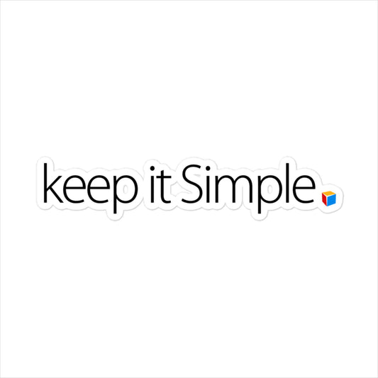 keep it Simple Vinyl Sticker